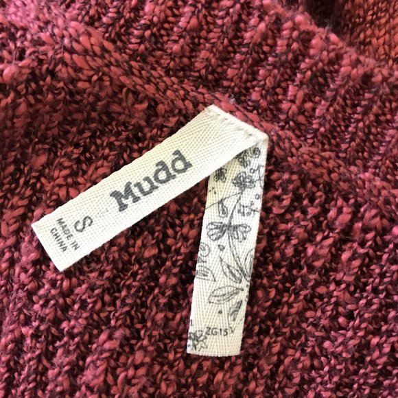 Dark Pink-Maroon Slouchy Cardigan Sweater - Picture 4 of 5